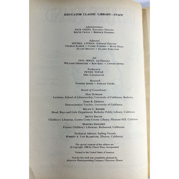 Treasure Island by Robert Louis Stevenson 1968 Educator Classic Library Vol 1 - Picture 4 of 11